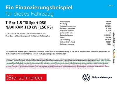 Schwarz Gebraucht 2021 VW T-Roc Sport SUV | 23.891 € (Guter Preis)