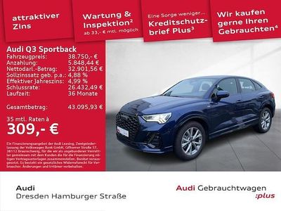 Gebraucht Audi Q3 Sportback S-Line 190 PS (139 kW) 2023 Navarrablau metallic SUV