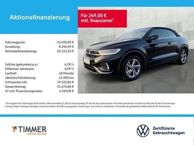 Gebraucht VW T-Roc Cabriolet R-line 150 PS (110 kW) 2025 Deep black perleffekt Cabrio