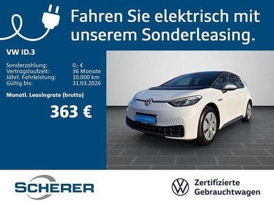 Gebraucht VW ID.3 Pro 150 kW (204 PS) 2023 Gletscherweiß metallic / schwa Kleinwagen