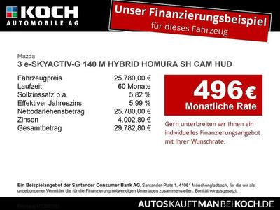 Neu Mazda 3 Homura-Line 140 PS (102 kW) 2026 Rot Limousine