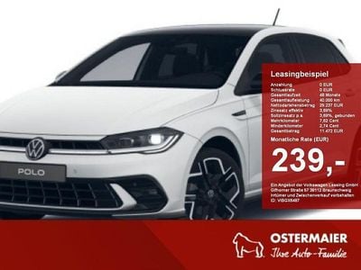 Neu VW Polo R-line 116 PS (85 kW) 2025 Schwarz (pure white uni / schwarz uni) Kleinwagen