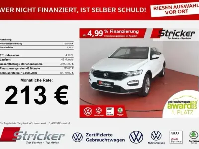 Gebraucht VW T-Roc Cabriolet Style 110 PS (80 kW) 2021 Weiß Cabrio