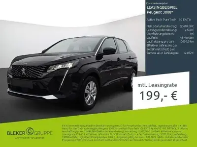 Gebraucht Peugeot 3008 Active 131 PS (96 kW) 2023 Schwarz SUV