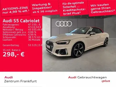 Gebraucht Audi S5 Cabriolet Ambiente 354 PS (260 kW) 2023 Arkonaweiß/verdeck rot Cabrio