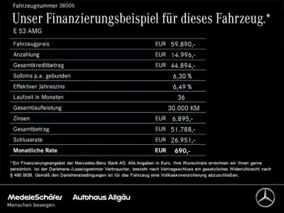 Gebraucht Mercedes E53 AMG AMG 435 PS (319 kW) 2023 Lack obsidianschwarz (metallic) Kombi