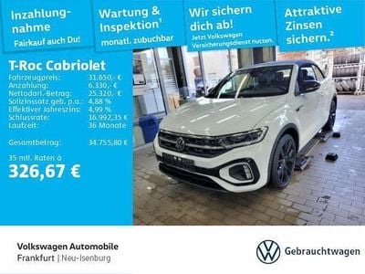 Gebraucht VW T-Roc Cabriolet R-line 150 PS (110 kW) 2023 Weiß Cabrio