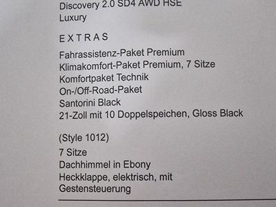 Schwarz Gebraucht 2018 Land Rover Discovery 5 HSE Luxury SUV | 35.999 € (Teuer)