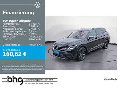 Gebraucht VW Tiguan Allspace Life 150 PS (110 kW) 2024 Schwarz SUV