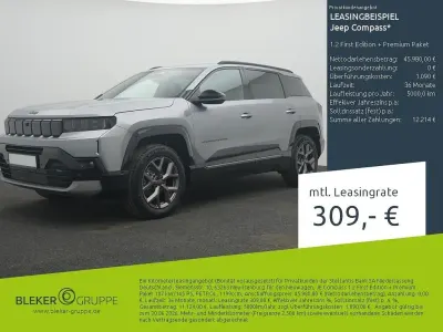 Uusi Jeep Compass 145 HP (106 kW) 2026 Musta Katumaasturi