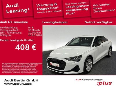 Gletscherweiß metallic Gebraucht 2025 Audi A3 Advanced Plus Limousine | 34.660 € (Fairer Preis)