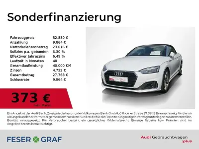 Gebraucht Audi A5 Cabriolet S-Line 163 PS (119 kW) 2022 Gletscherweiß Cabrio
