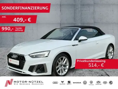 Gebraucht Audi A5 Cabriolet S-Line 163 PS (119 kW) 2022 Gletscherweiß metallic Cabrio