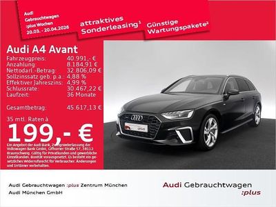 Gebraucht Audi A4 S-Line 204 PS (150 kW) 2024 Mythosschwarz metallic Kombi
