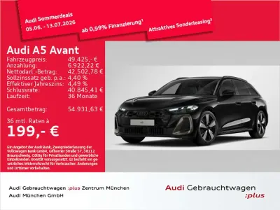 Gebraucht Audi A5 Edition .1 204 PS (150 kW) 2025 Mythosschwarz metallic Kombi