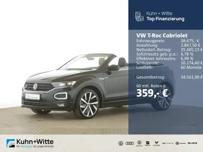 Second-hand VW T-Roc Cabriolet R-line 150 CP (110 kW) 2022 Negru Cabrio