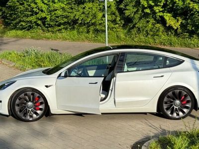 gebraucht Tesla Model 3 - Performance - weiß/weiß - 1.Hd. - MwSt