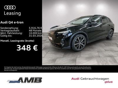 Mythosschwarz metallic Gebraucht 2025 Audi Q4 e-tron Ambiente SUV | 44.660 € (Guter Preis)