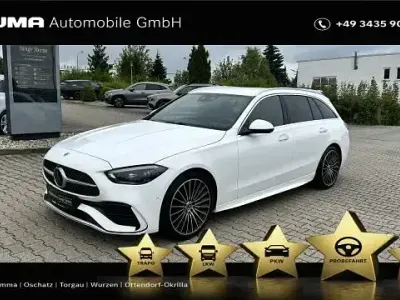 Gebraucht Mercedes C220 AMG 205 PS (150 kW) 2025 Unilack polarweiß Kombi