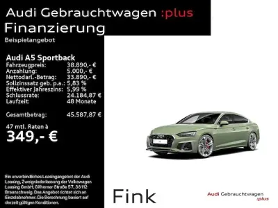 Gebraucht Audi A5 Sportback Comfort 286 PS (210 kW) 2022 Distriktgrün metallic Kleinwagen