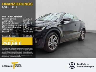 Gebraucht VW T-Roc Cabriolet R-line 150 PS (110 kW) 2025 Schwarz Cabrio