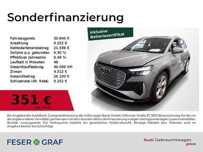 Kieselgrau Gebraucht 2022 Audi Q4 e-tron S-Line SUV | 30.840 € (Superpreis)