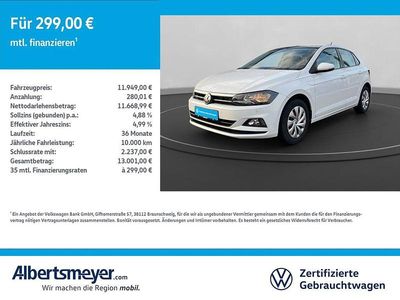 Weiß Gebraucht 2019 VW Polo Comfortline Kleinwagen | 11.949 € (Fairer Preis)