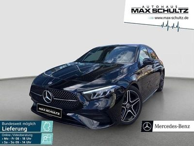 Gebraucht Mercedes A180 AMG line 136 PS (100 kW) 2025 Unilack nachtschwarz Limousine