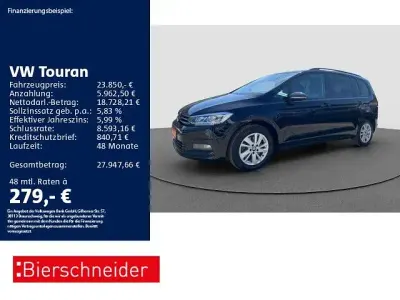 Usata VW Touran Comfortline 150 CV (110 kW) 2022 Nero Monovolume