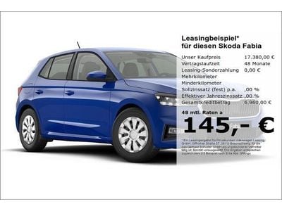 Neu Skoda Fabia 80 PS (58 kW) 2026 Energyblau Kleinwagen