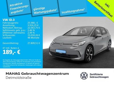 Gebraucht VW ID.3 Pro 150 kW (204 PS) 2023 Mondsteingrau Kleinwagen