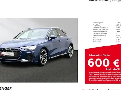 Brugt Audi A3 S-Line 204 HK (150 kW) 2025 Blå Sedan