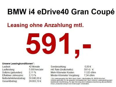 Gebraucht BMW i4 M Sport 250 kW (340 PS) 2025 Schwarz Limousine