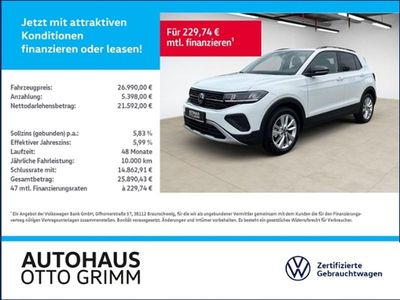 Gebraucht VW T-Cross Goal 116 PS (85 kW) 2025 Weiß SUV