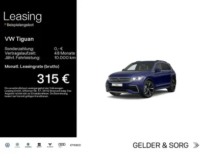 Używany VW Tiguan R-line 150 KM (110 kW) 2022 Niebieski SUV