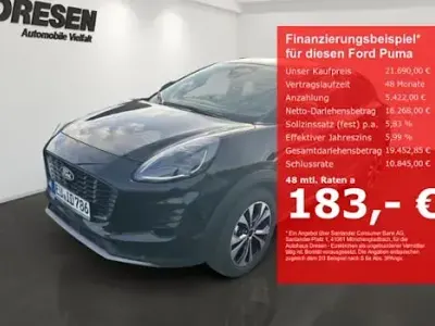 Gebraucht Ford Puma Titanium 125 PS (91 kW) 2025 Schwarz SUV
