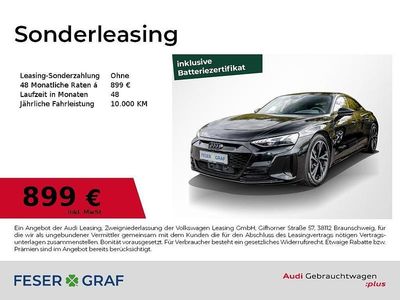 Mythosschwarz metallic Gebraucht 2023 Audi e-tron GT quattro Comfort Limousine | 56.990 € (Superpreis)