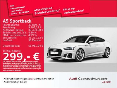 Gebraucht Audi A5 S-Line 265 PS (194 kW) 2024 Arkonaweiß Limousine