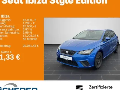 Brugt Seat Ibiza Style 116 HK (85 kW) 2024 Blå Hatchback