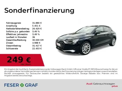 Używany Audi A3 Ambiente 116 KM (85 kW) 2025 Czarny Sedan/Limuzyna