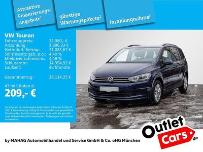 Blau Gebraucht 2022 VW Touran Comfortline Van / Kleinbus | 24.980 € (Guter Preis)