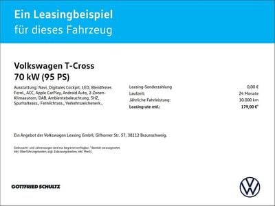 Gebraucht VW T-Cross Goal 95 PS (69 kW) 2025 Schwarz SUV