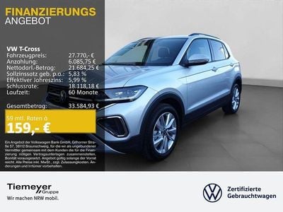 Neu VW T-Cross Life 150 PS (110 kW) 2025 Silber SUV