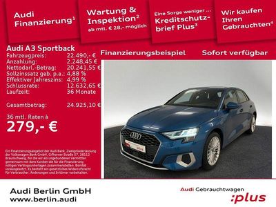 Gebraucht Audi A3 Sportback e-tron Advanced Plus 204 PS (150 kW) 2021 Blau Kleinwagen