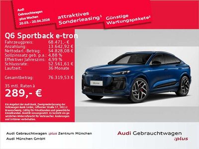 Gebraucht Audi Q6 e-tron S-Line 225 kW (306 PS) 2025 Ascariblau metallic SUV