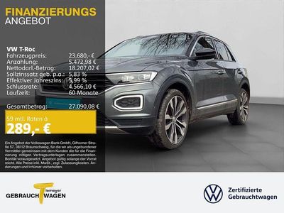 Grau Gebraucht 2019 VW T-Roc Sport SUV | 23.680 € (Fairer Preis)