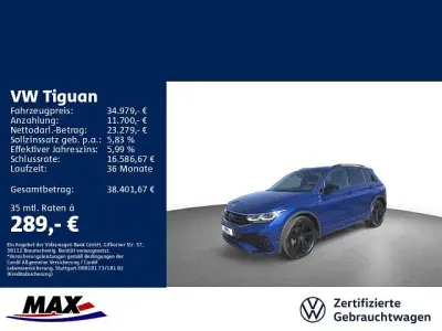 Gebraucht VW Tiguan R-line 200 PS (147 kW) 2021 Lapiz blue metallic (metallic) SUV