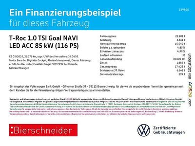 Blau Gebraucht 2025 VW T-Roc Goal SUV | 22.201 € (Fairer Preis)