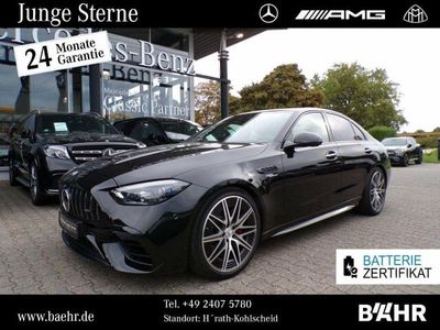 Lack obsidianschwarz (metallic) Gebraucht 2024 Mercedes C63 AMG SE Limousine | 77.449 € (Teuer)