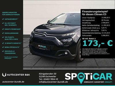 Gebraucht Citroën C3 PureTech 83 PS (61 kW) 2024 Perla nera schwarz / dach weiß Kleinwagen